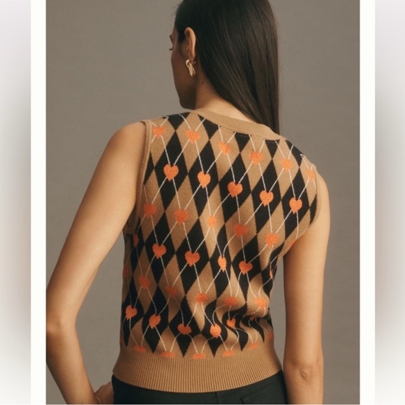 Anthropologie Maeve Vera  Jacquard Sweater Vest Size M - Picture 2 of 8